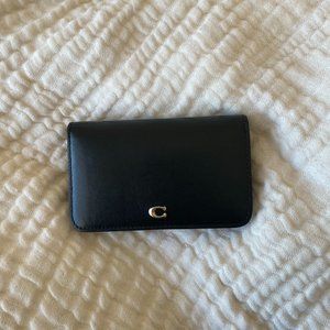 Coach Slim Card Case Black Wallet